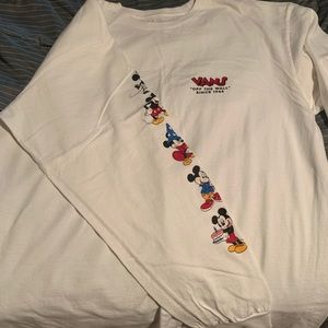 Vans x Mickey Mouse White Long Sleeve